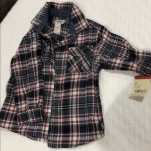 OshKosh boys flannel button down. Size 3t